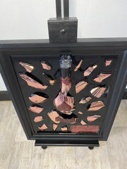 Armand de Brignac Rosé Champagne Broken Bottle Art, Framed Liquor, Schilderij