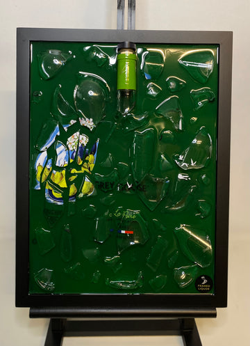 Green Goose Broken Bottle Art - Framed Liquor