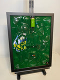 Green Goose Broken Bottle Art - Framed Liquor
