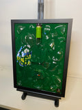 Green Goose Broken Bottle Art - Framed Liquor
