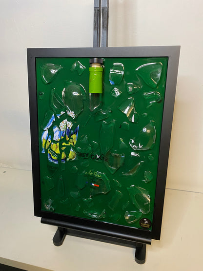 Green Goose Broken Bottle Art