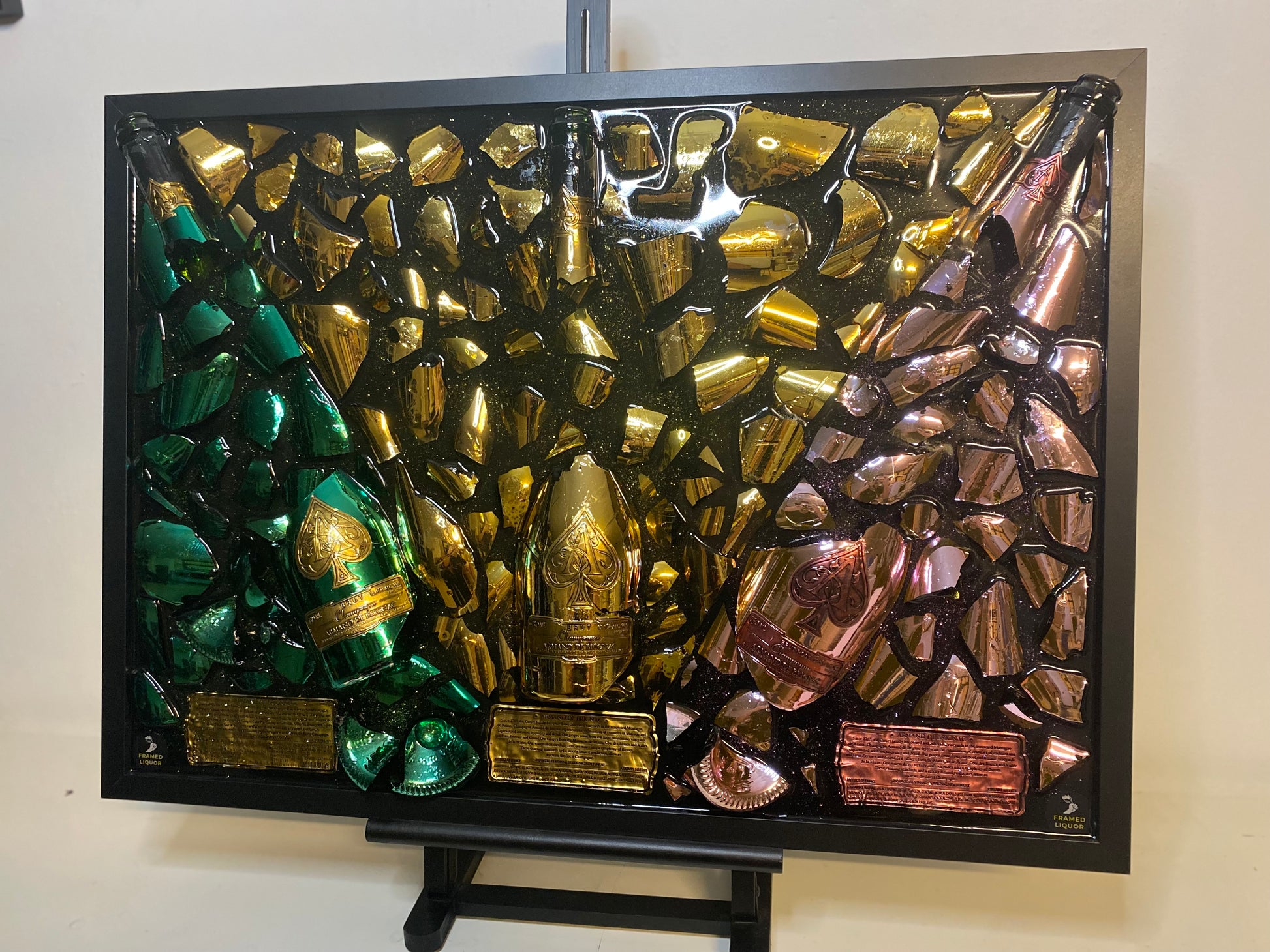 Armand de Brignac Bottle Art, Framed Liquor, Wall Art