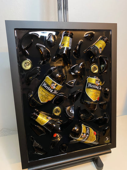 Hertog Jan Beer 2 Broken Bottle Art