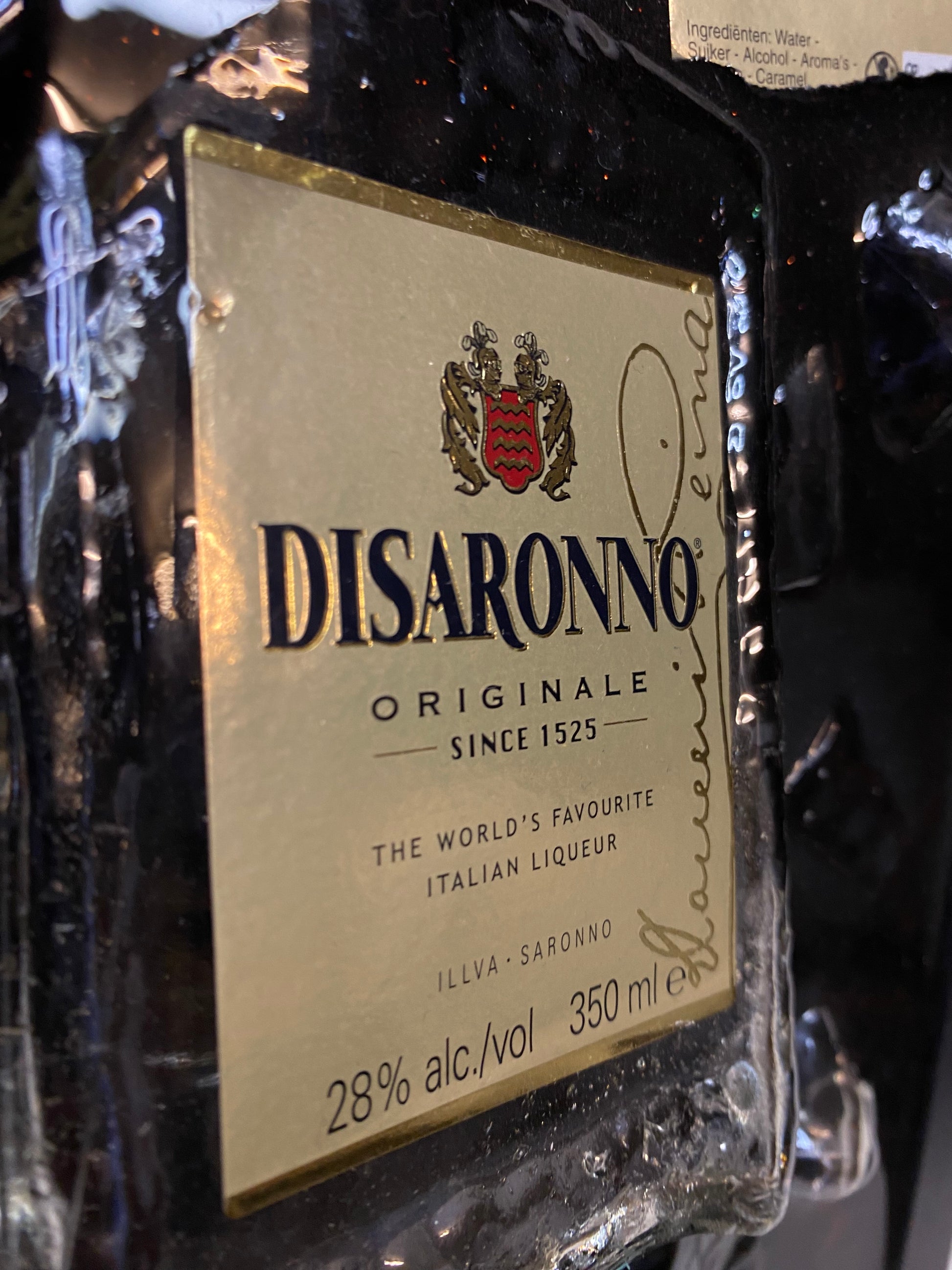 Disaronno Broken Bottle Art - Framed Liquor - Wall Art