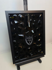 The White Champagne Broken Bottle Art - Framed Liquor